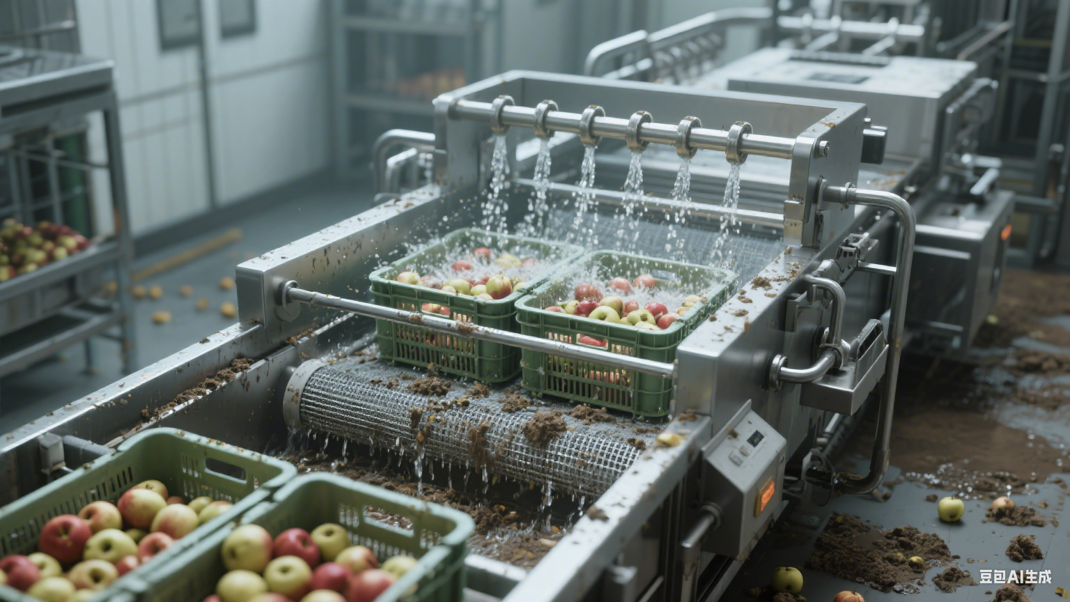 大型食品机械厂中洗筐机在水果加工中的应用(3)