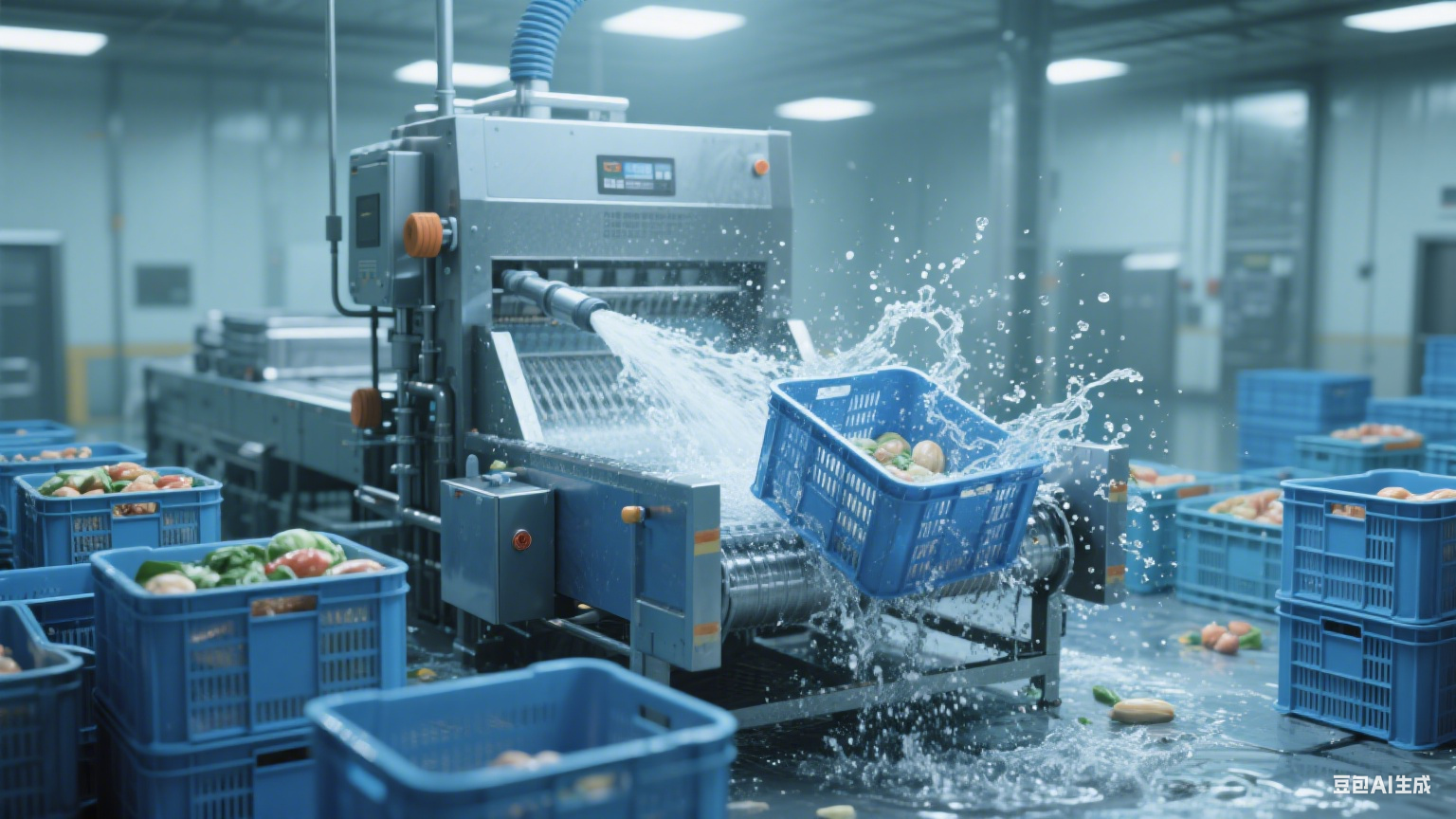 周转筐清洗机：高温高压冲洗，让周转筐洁净度达标更轻松(5)