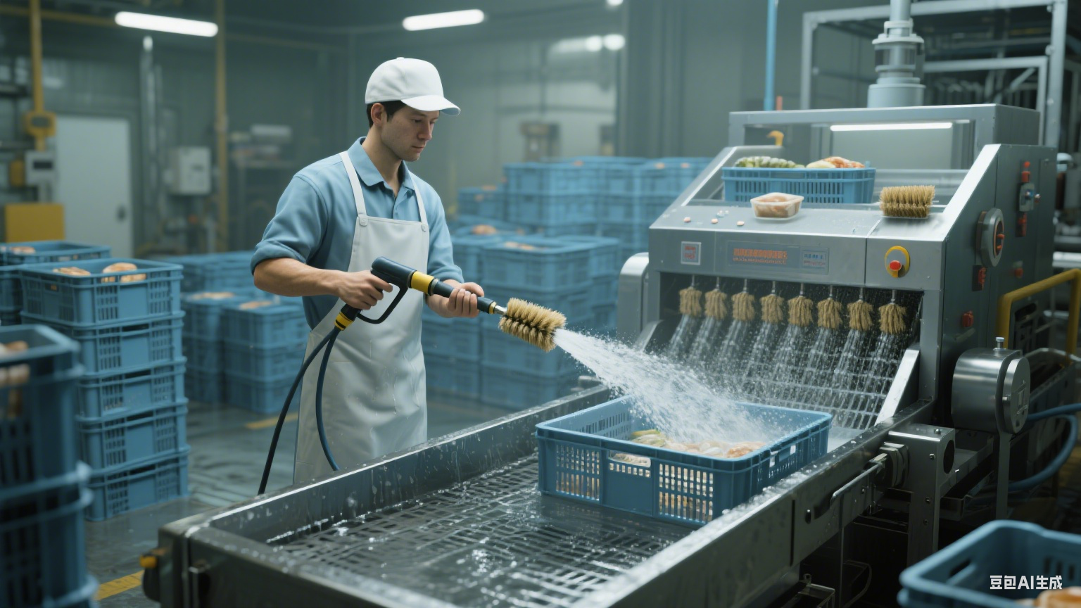 食品加工清洁好帮手！周转筐清洗机省时省力还洁净(1)