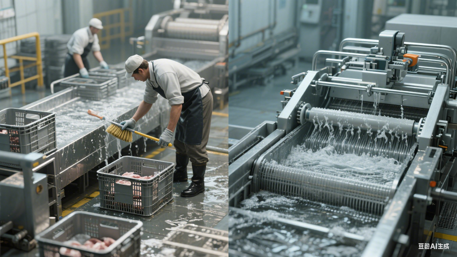 食品加工清洁好帮手！周转筐清洗机省时省力还洁净(2)