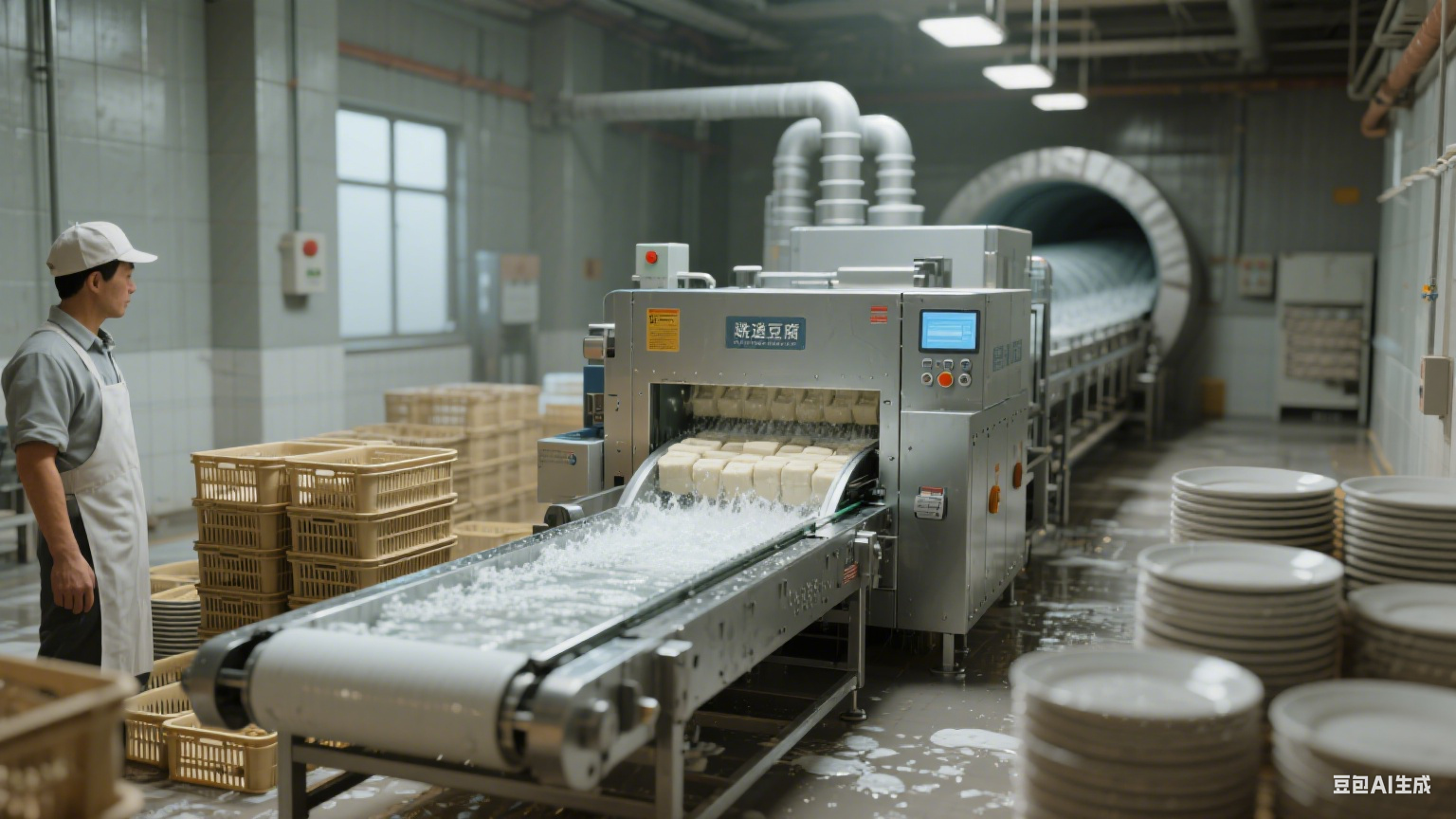 隧道式豆腐盘子筐洗筐机：清洗能力藏在这些细节里(4)