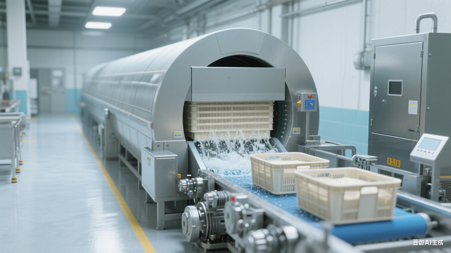 隧道式豆腐盘子筐洗筐机：清洗能力藏在这些细节里(6)