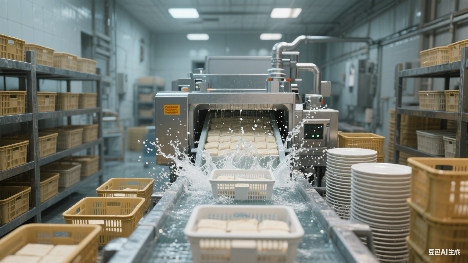 隧道式豆腐盘子筐洗筐机：清洗能力藏在这些细节里(8)