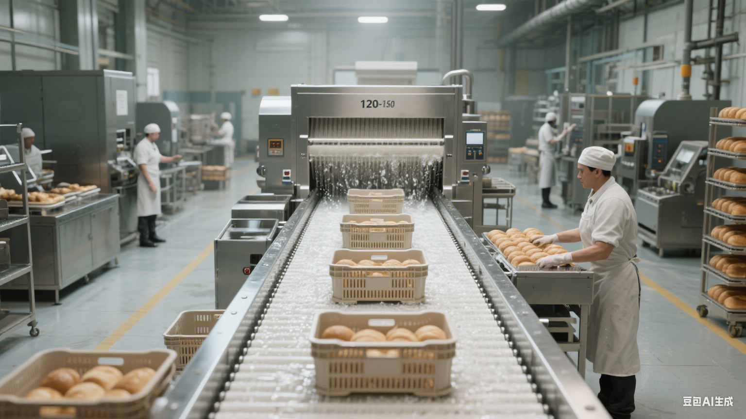 隧道式面包筐清洗机：内部构造大揭秘，一次能洗多少筐？(4)