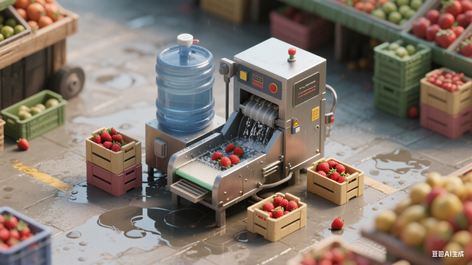 水果箱清洗机储水容积咋选？张师傅的 “装水账本”(2)